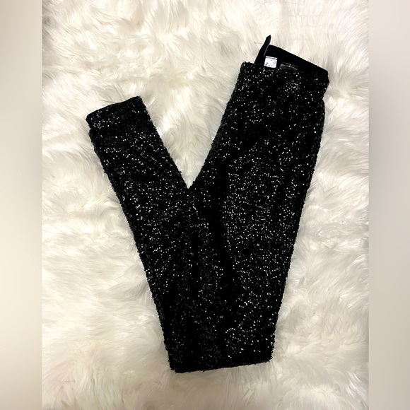 Black H&M Sequin Leggings - Picture 1 of 3